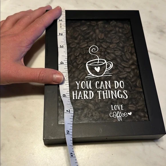 Black Coffee Bean Shadow Box - Picture 3 of 5